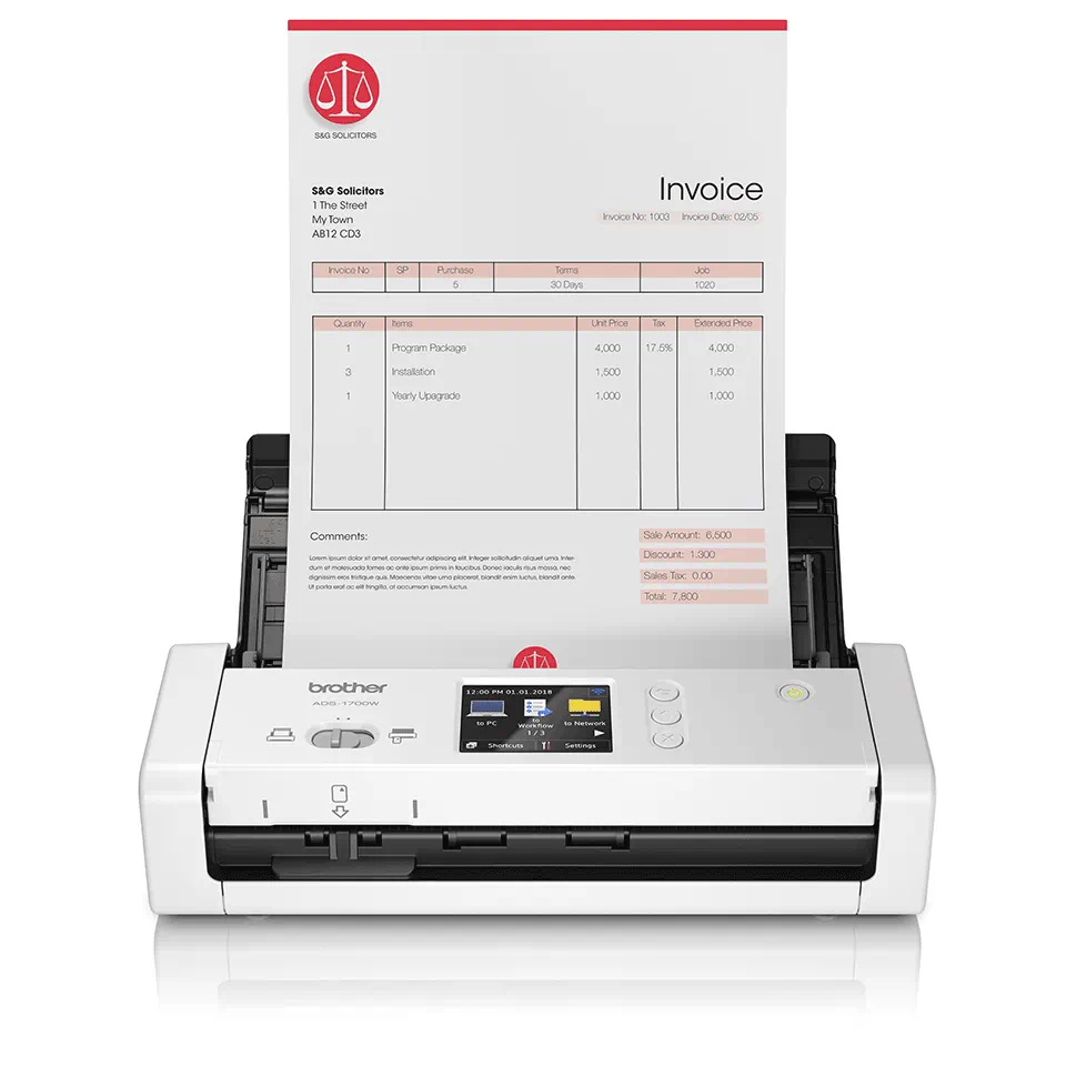 Escáner Brother ADS-1700W - Inicio I - impresoras.com.co